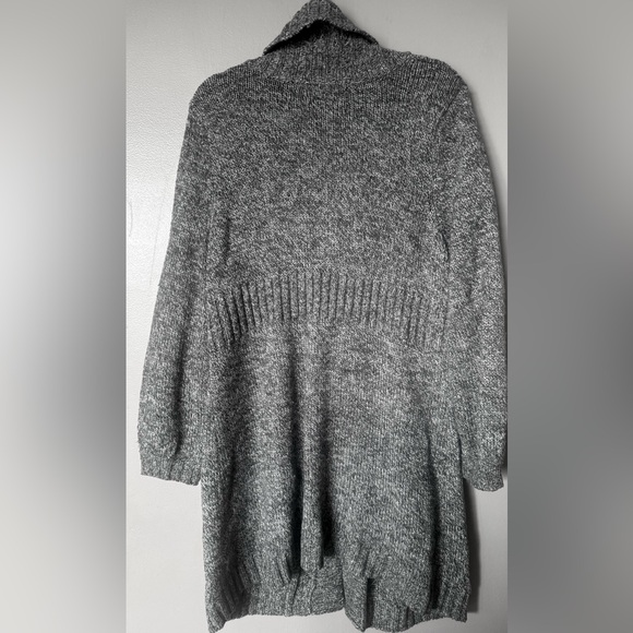 EUC Just My Size Cozy Cowl Neck Gray Grandpa Button Up Sweater Women Plus 1X XL - Picture 7 of 12